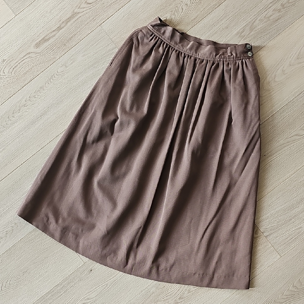 Vintage Evan Picone‎ Wool, Fulled Lined Midi Twirl Skirt, Vtg Size 8